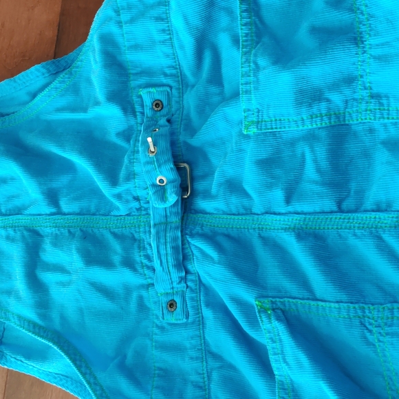 Miss Sixty Vintage Retro Neon Blue Overall Jumper Dress - Picture 6 of 8